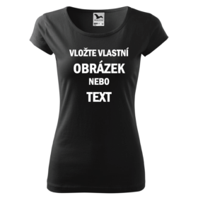Dámské  triko (s výstřihem) s vlastním potiskem - Pure